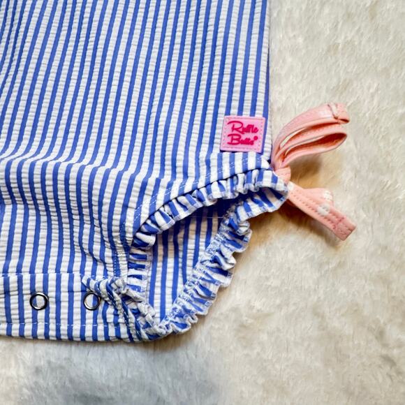 Rufflebutts Pink Ruffle Swimsuit 3-6 months seeksucker bathing suit - Picture 5 of 10